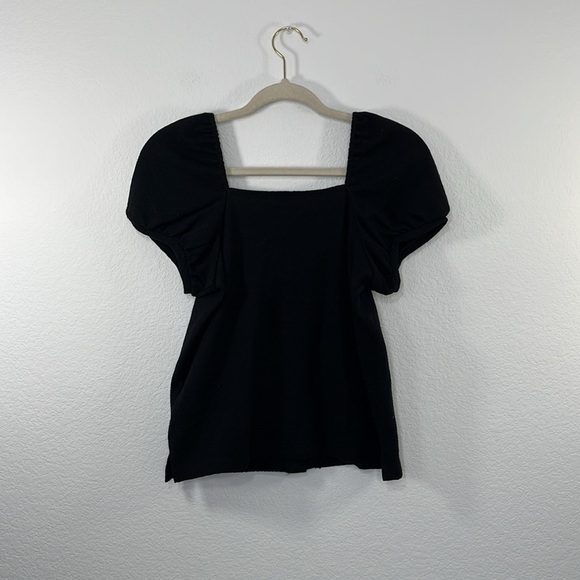 Madewell Jacquard Square-Neck Puff-Sleeve Top size XS - Picture 7 of 9